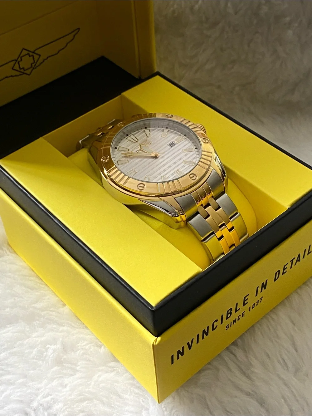 Invicta NEW Angel Unisex Gold &Silver Stainless Watch, 48mm